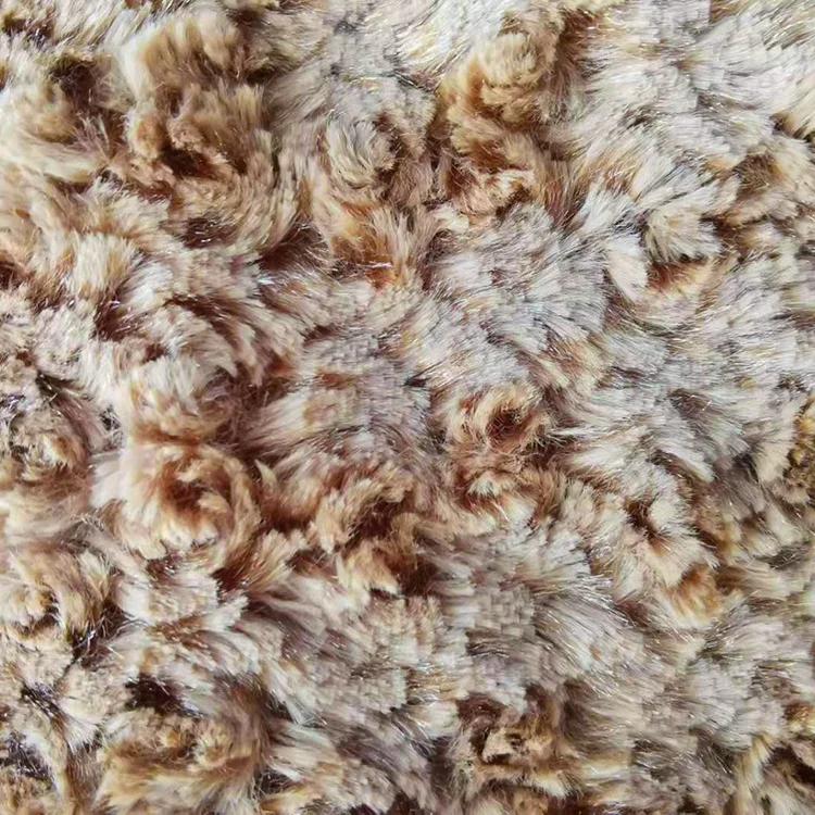 2021 Custom PV Custom 100% Polyester Plush Toy teddy bear twisted fur fabric