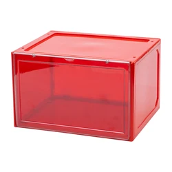 High Quality Stackable Clear Magnetic Side Open Shoes Transparent Packaging Display Storage Stock Shoe Box