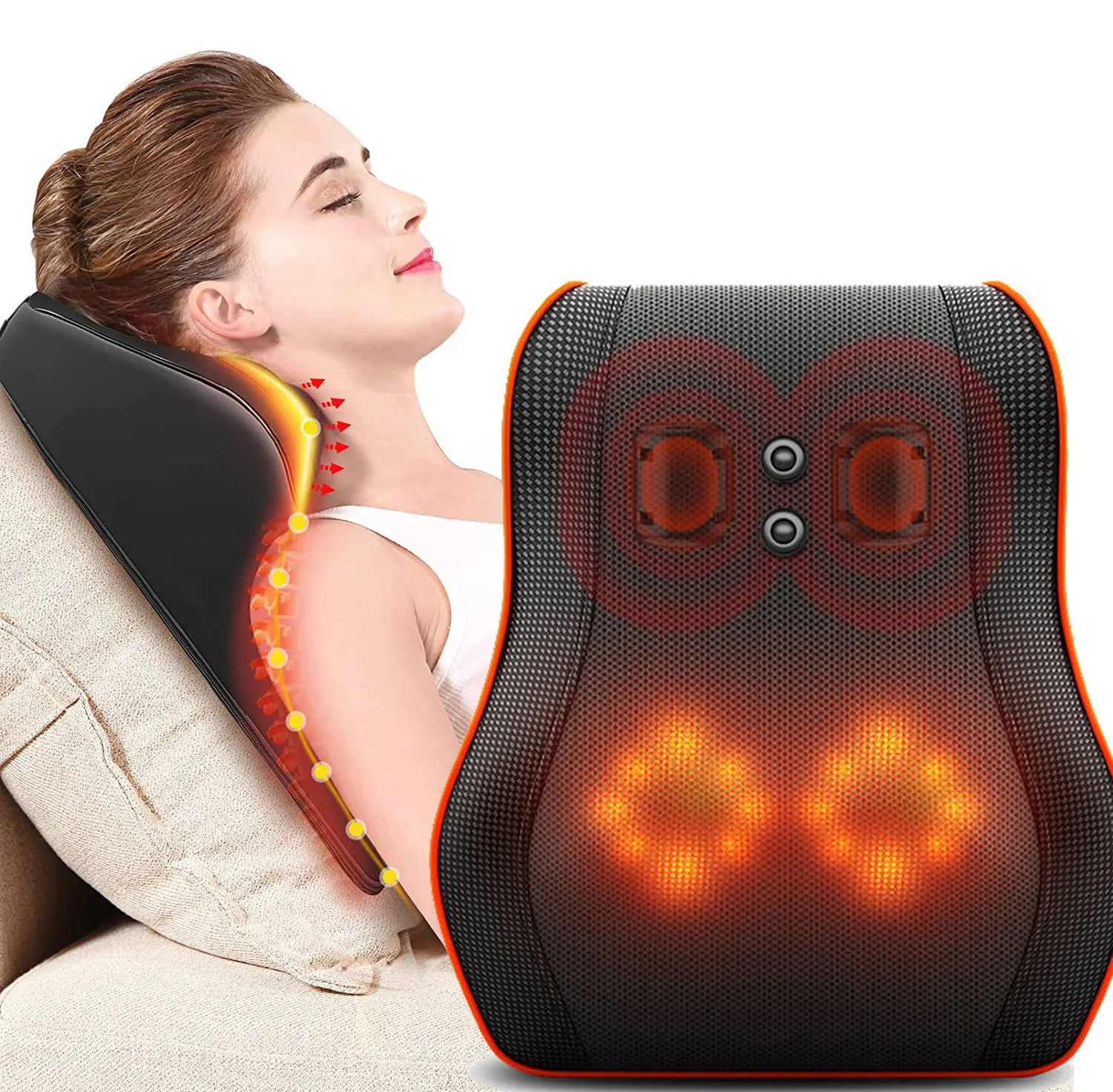 Wh-91New Neck Massage Pillow for Back  Neck Shoulder Leg Pain Relief Gifts for Men Women Mom Dad