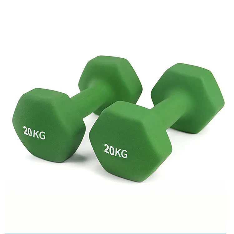 Оптовая продажа спортивный тренажерный зал powerlifting 1 кг 2 3 4 5 регулируемые неопреновые ручные весы с покрытием комплект неопреновых гантелей
