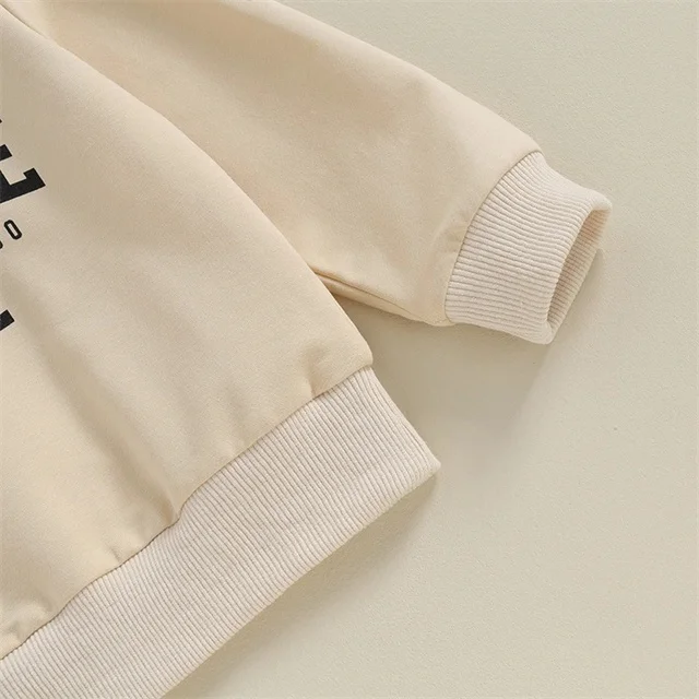 Autumn Winter Kids Letters Print Pullover Clothes Boys Girls T Shirts Long Sleeve Sweatshirt