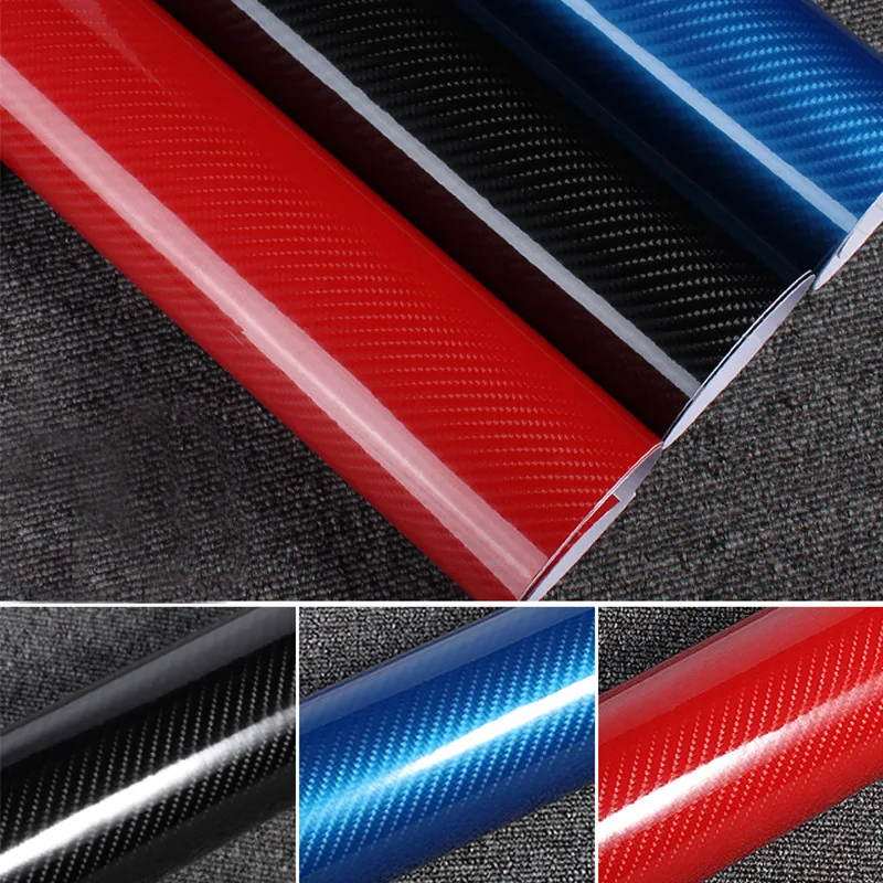 Car Vinyl Wrap Wholesale Auto Wrap Sticker Black Carbon Fiber Vinyl Roll