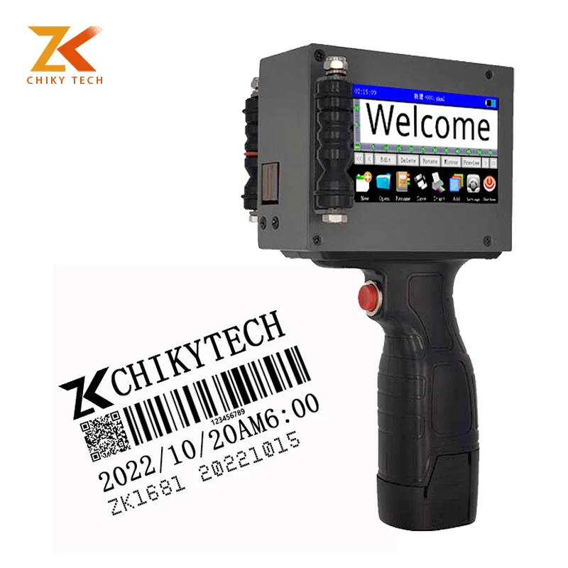 Factory Directly Sell 600DPI High Definition Double Nozzle Expiry Date Handheld Inkjet Printer