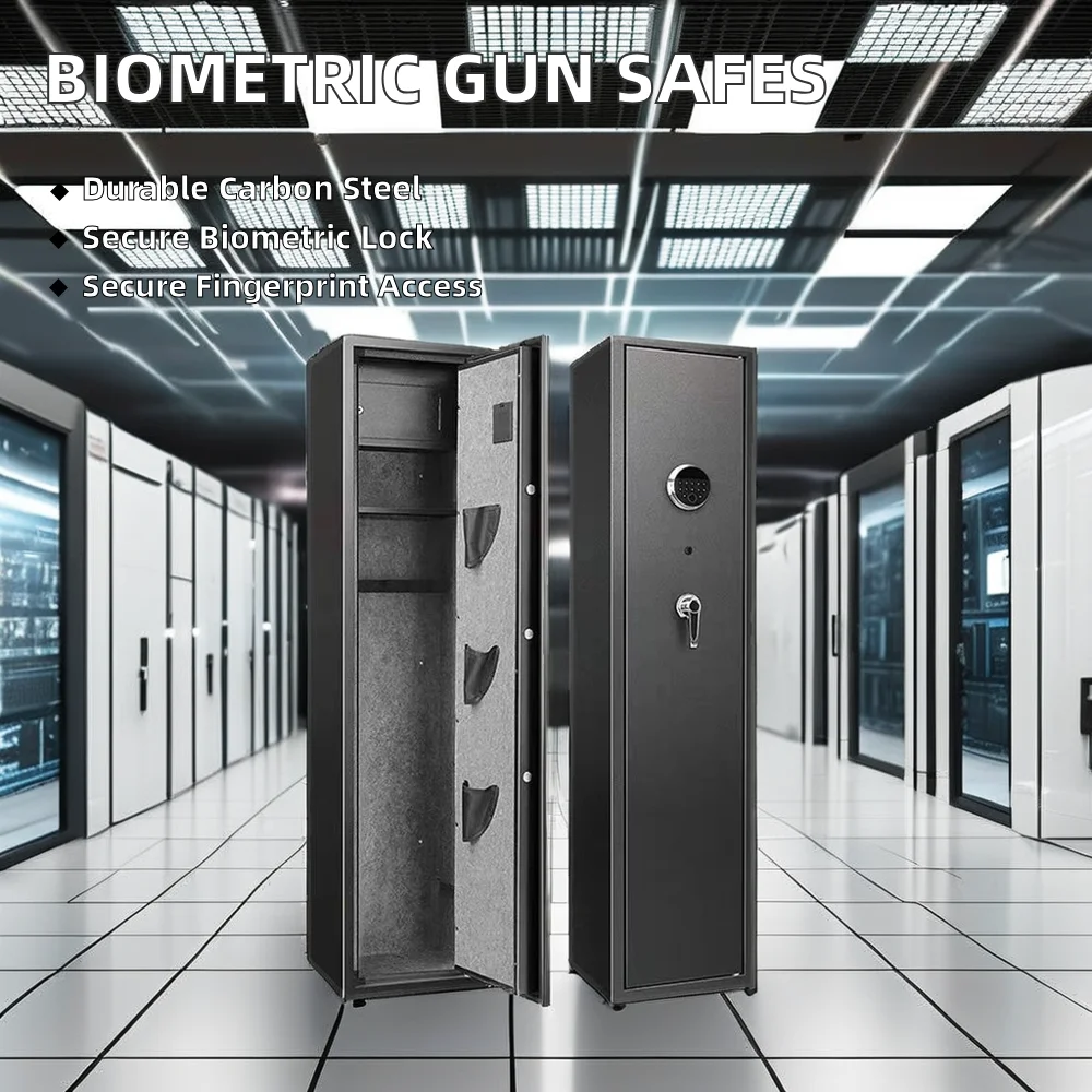 Manufacturer Wholesale Custom Biometric Fingerprint Lock Large Metal Storage Cabinets Gun Safes Electronic Hotels safe box