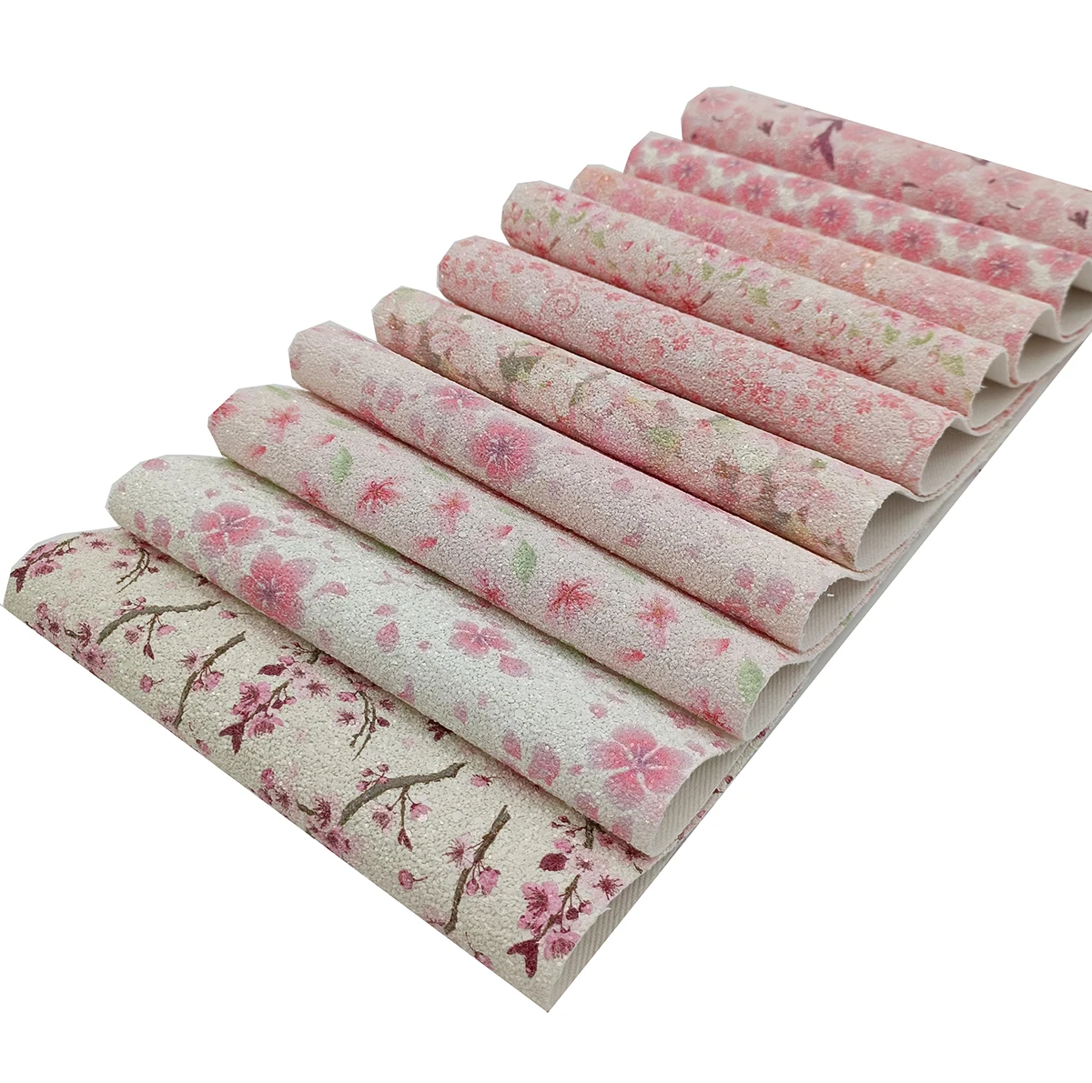 2021 beautiful retro Chinese style peach blossom embossed pattern microfiber handmade leather product