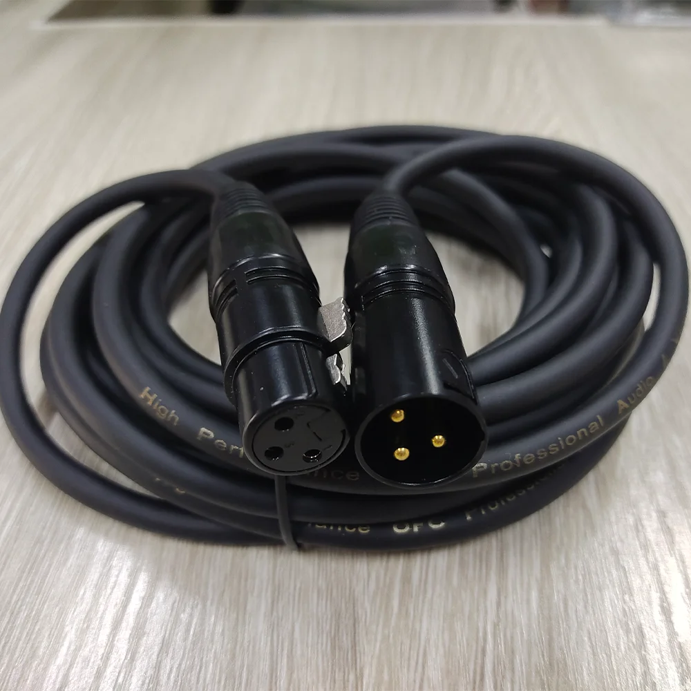 Oem Custom Wholesale Black Male To Female 3 Pin Xlr Cable Xlr Connector Audio Cable For Microphone Camera