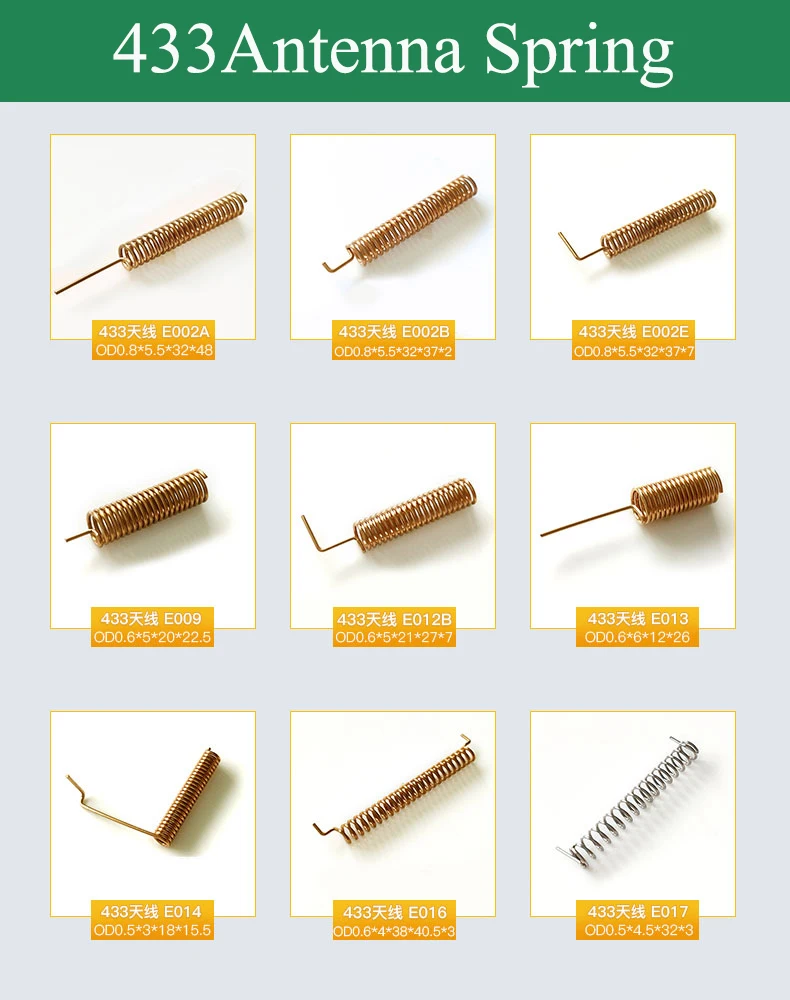 Antenna Spring 433MHZ 868MHz 2.4GHz 5G 315MHz GSM Custom Beryllium Copper Coil Compression Spiral  For Remote Control Toys