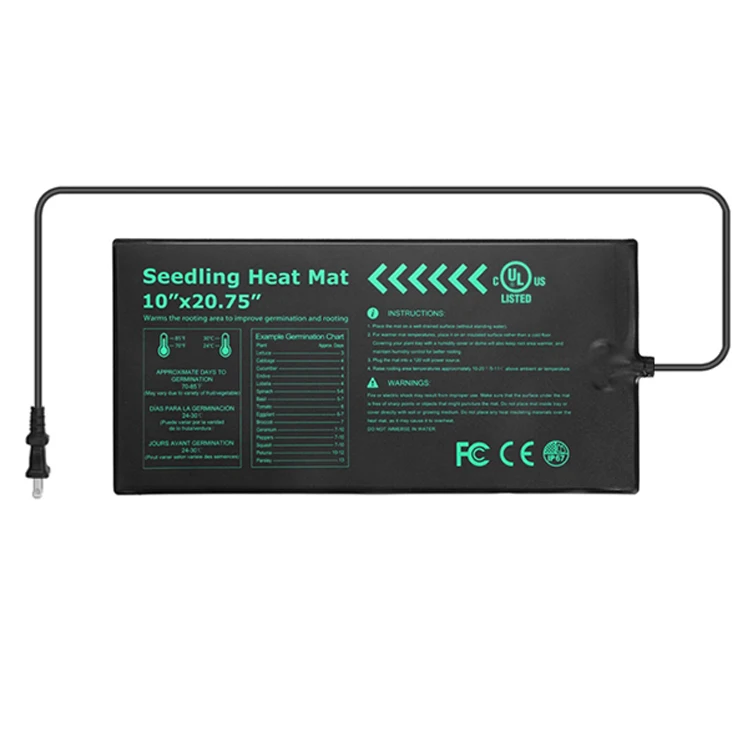 Top Fashion PVC Heat Mat Seedling Starter Waterproof Vegetable Seed Germination Garden Supply with UK Plug for Home Use