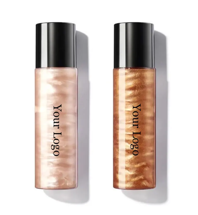 Hot selling  Shimmer Body Face Highlighter  Private Label Shimmer Waterproof Makeup Liquid Highlighter Spray