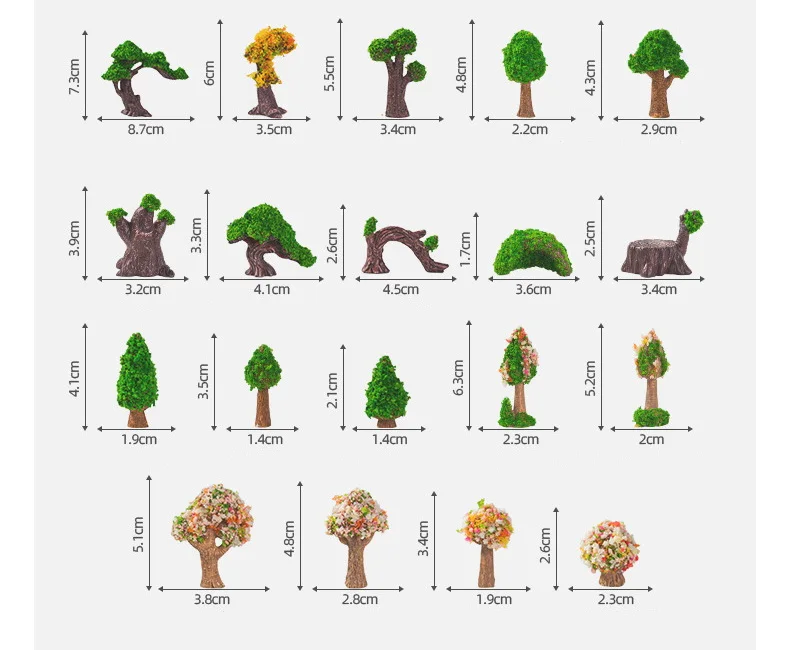 Small Simulation Tree Bonsai Micro Landscape 3D Miniature Decoration DIY Garden Accessories