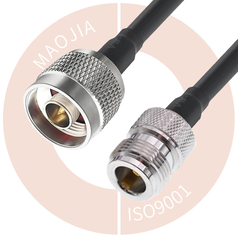 N-образный кабель, штекер-гнездо, N-разъемы, кабель в сборе 50 Ом LMR240, низкие потери, lmr 400, Коаксиальный N-образный Штекерный кабель