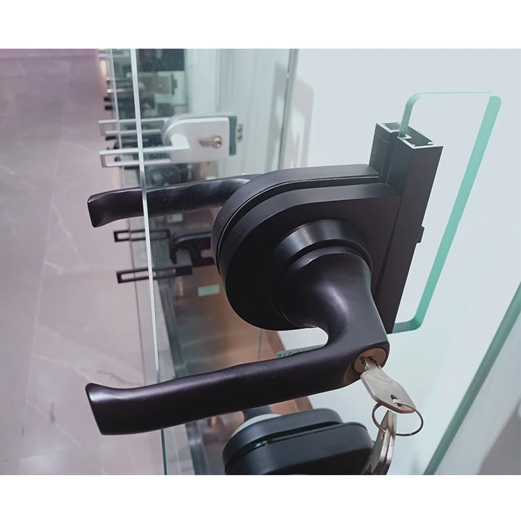 Swing glass door lock for hotel office kitchen single door lock for wooden glass modern aluminum interior room door locks handle