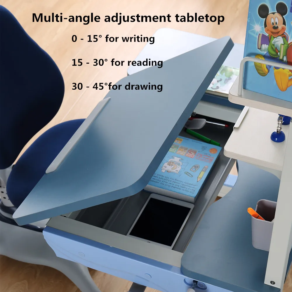 Hot Sale Children Learning desk Modern Ergonomic Height Adjustable Study Table And Chair For Kids