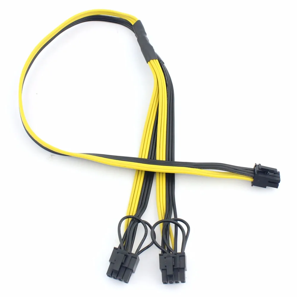 Кабель адаптера PCI-E PCIE 6Pin-Dual 8Pin 6 + 2Pin Графический графический ГП кабель питания модуль разветвитель