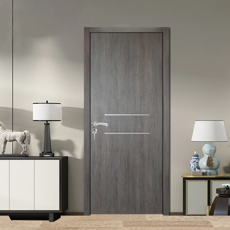 Melamine wood door for houses prehung MDF HDF wooden door panel for office for bedroom