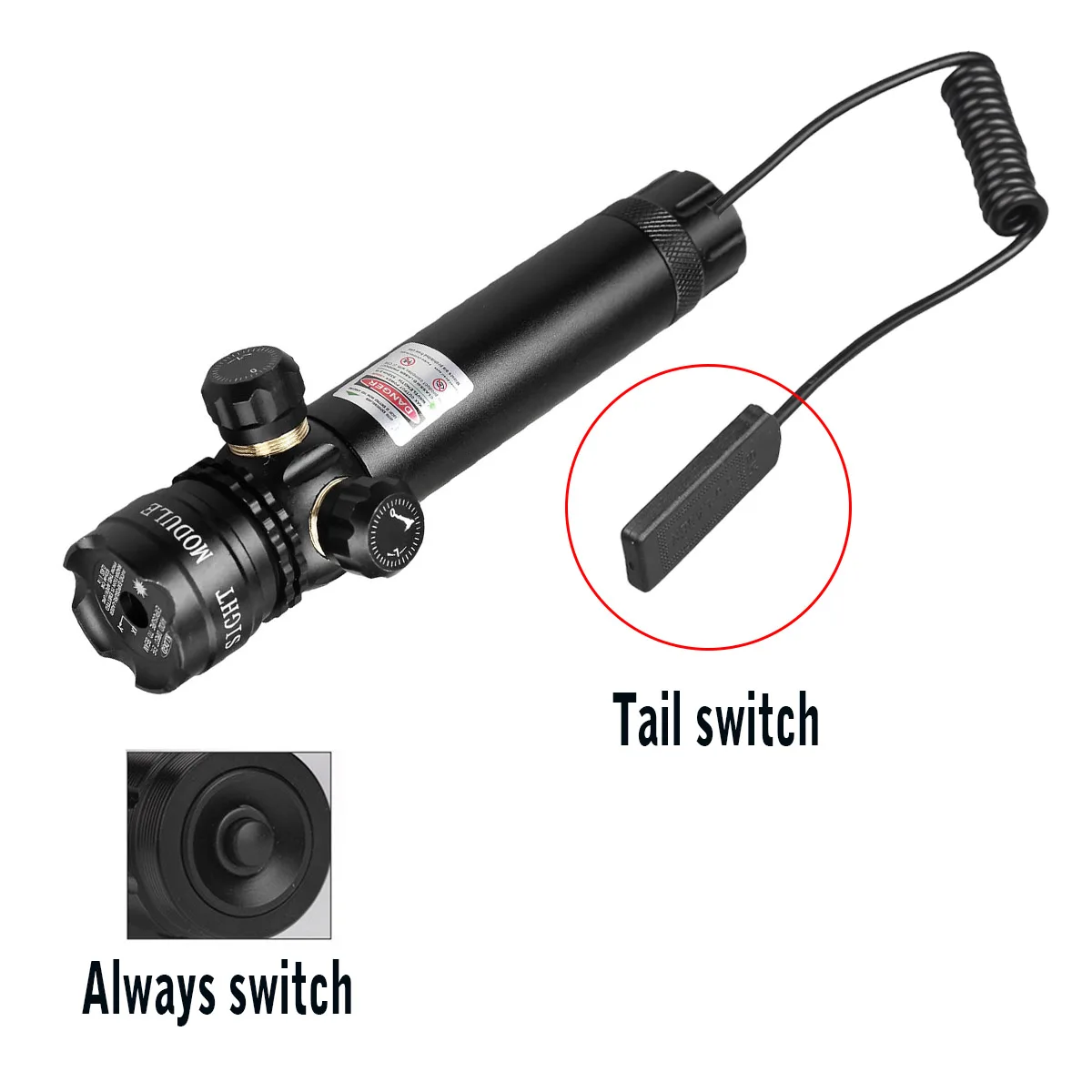 Tactical Green Laser Sight Dot Scope Remote Swith  Mounts