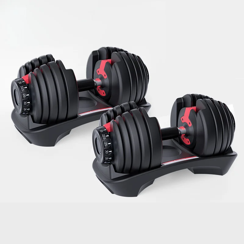 Adjustable Dumbbells High Quality 90lbs 40kg 24kg Cast Iron Steel Fitness Training Tools for Home Use Weight Lifting Exercise