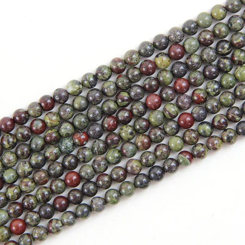 Wholesale Fashion Crystal Beads Natural Red Blood Jasper Mixed Colors 4mm Round Stone Beads for Jewelry Making