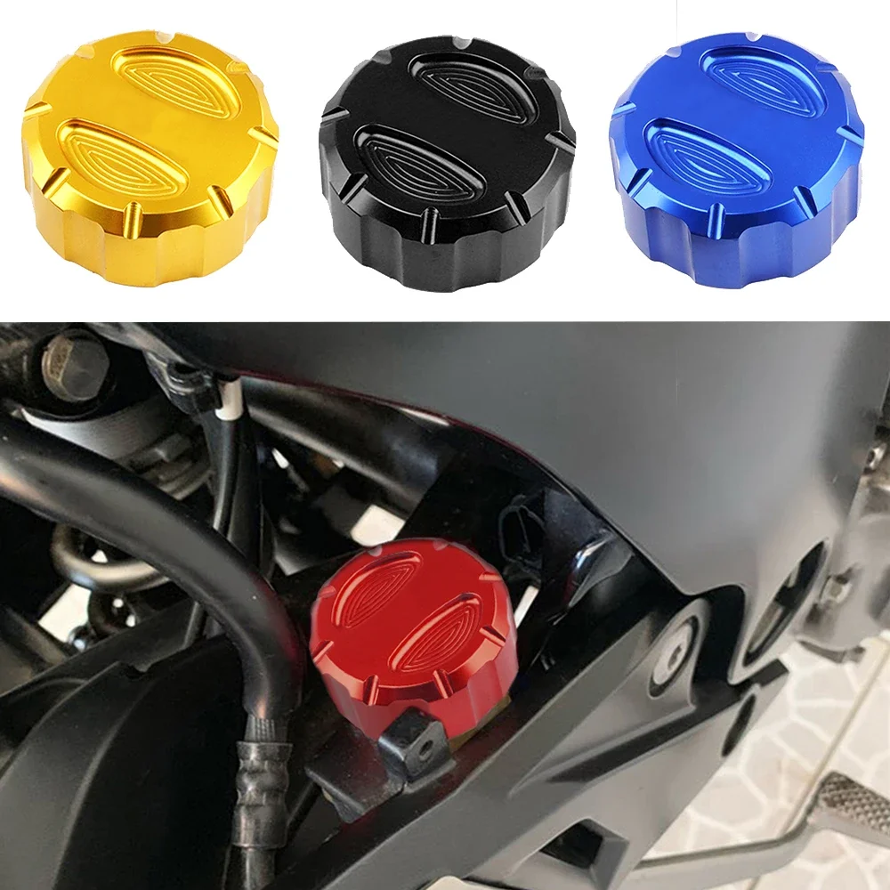 HKAA 6061-T6 Aluminum Orange Motorcycle Rear Brake Oil Filter Oil Cup Cap Cover CNC Aluminum Accessory