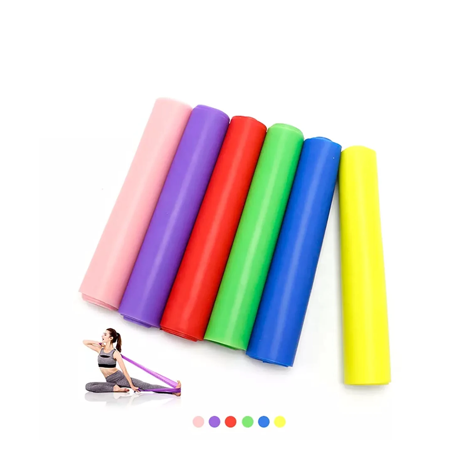 Best Price Resistance Household Yoga stretch Fitness Elastic Exercise Flat bands