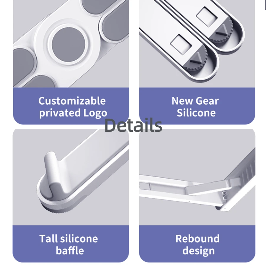 Hight Quality ABS 7 Gear Adjustable Height Laptop Stand for Laptop DJ Tablet PC