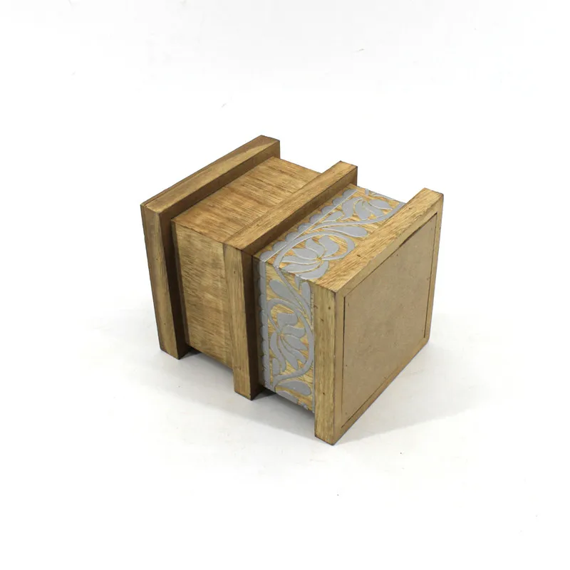 Wood high quality  wholesale geometric  small  table rectangular candle holder