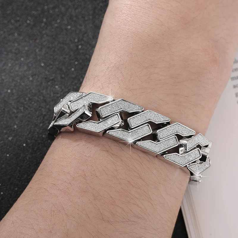 Кубинском стиле в «хип-хоп» преувеличенный золотой браслет для мужчин с геометрическим узором Полусапоги блестящими пуговицами ожерелье ювелирные