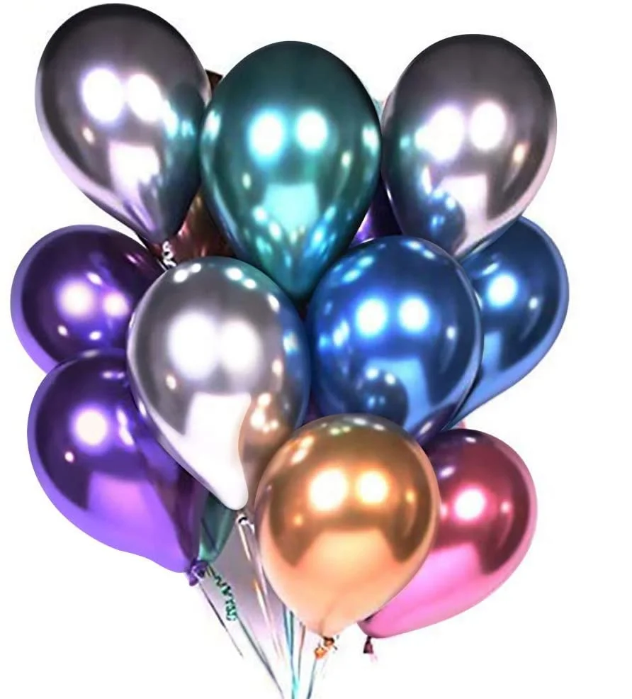 
2021 china cheap metallic helium balloon latex ballons gold metal balloon for happy birthday party decoration 