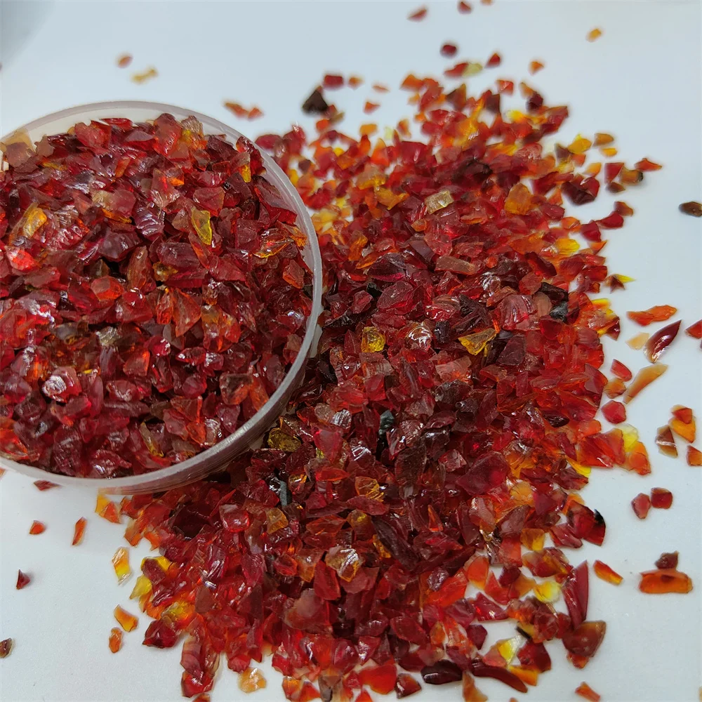 Wholesale of colored glass sand for aquarium landscaping, glass sand for flooring aggregates