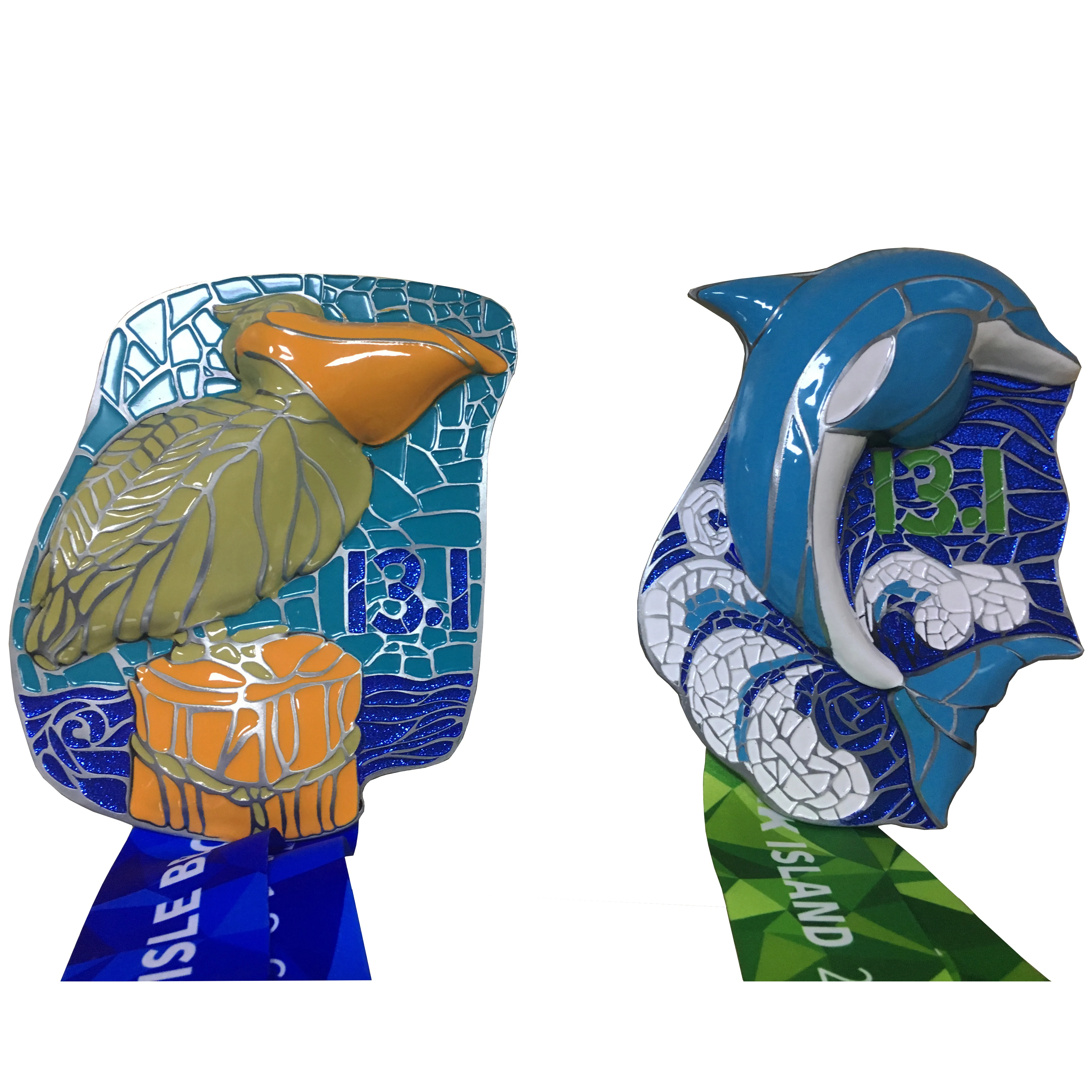 Beach Run Dolphin Design 3D Marathon Medals Custom Medals Sports Medals