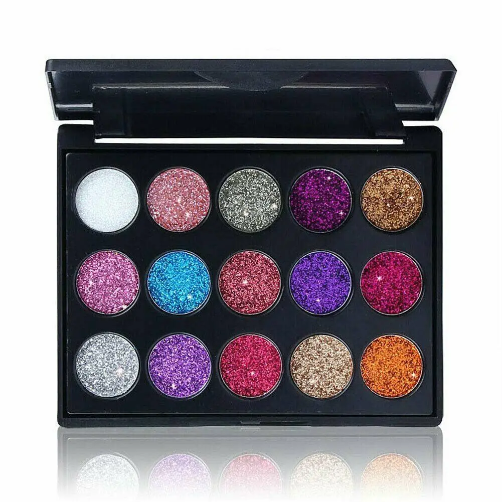 Organic Glitter Eyeshadow 15 Colors Matte Makeup Kit Shimmer Eye Shadow Powder Palette