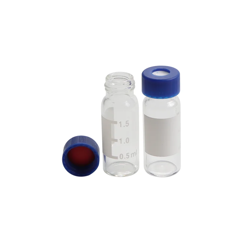 High Borosilicate HPLC 2ml 1.5ml autosampler lab sample vial with label