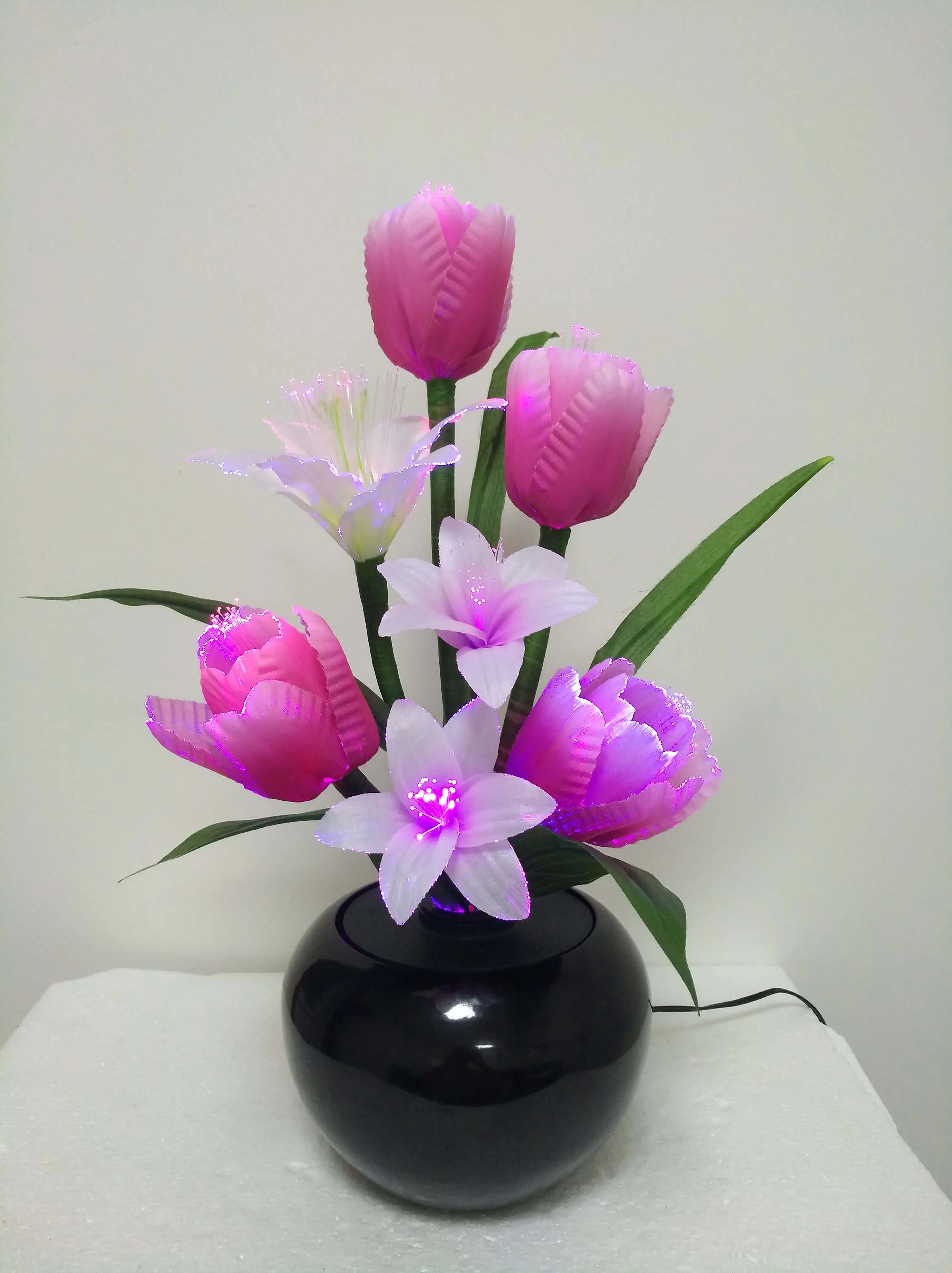 Christmas LED Lighting /LED fiber optic flower light / LED decoration christmas flower lamp