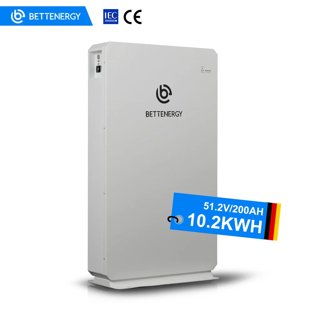Factory direct sales Wall mounted LiFePO4 Battery Hybrid Solar Energy System 10kwh 200AH home battery power energy wall