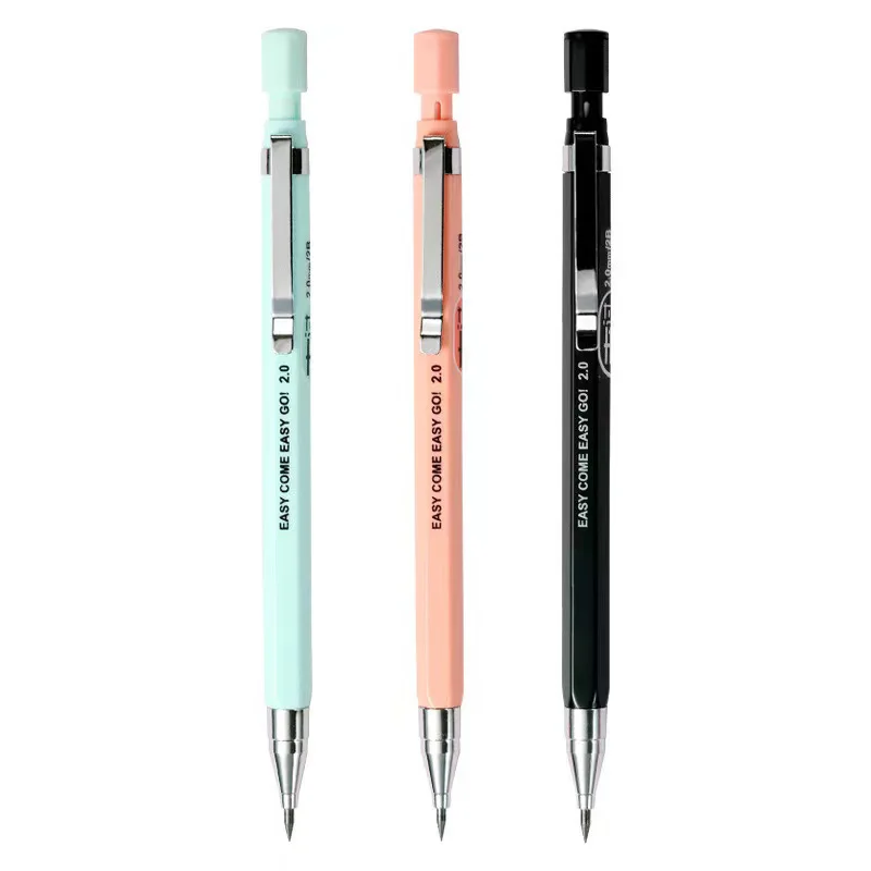 2.0 Thick core automatic pencil Students with thick head active pencil children test 2B press pencil without sharpening