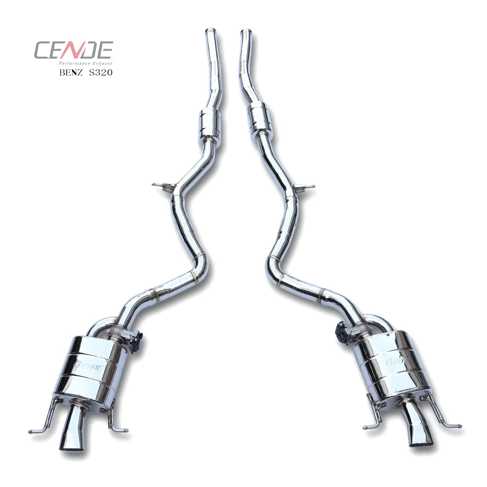 CENDE Manufacturer Stainless Catback Exhaust for Mercedes Benz W222 S320 S400 S450 3.0T 2014-2020