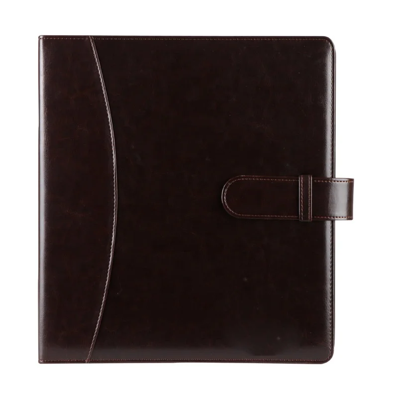 Hot Sales Accept Custom Printed A4 Size Logo Pu Leather Cover D Ring Binder In File Folder