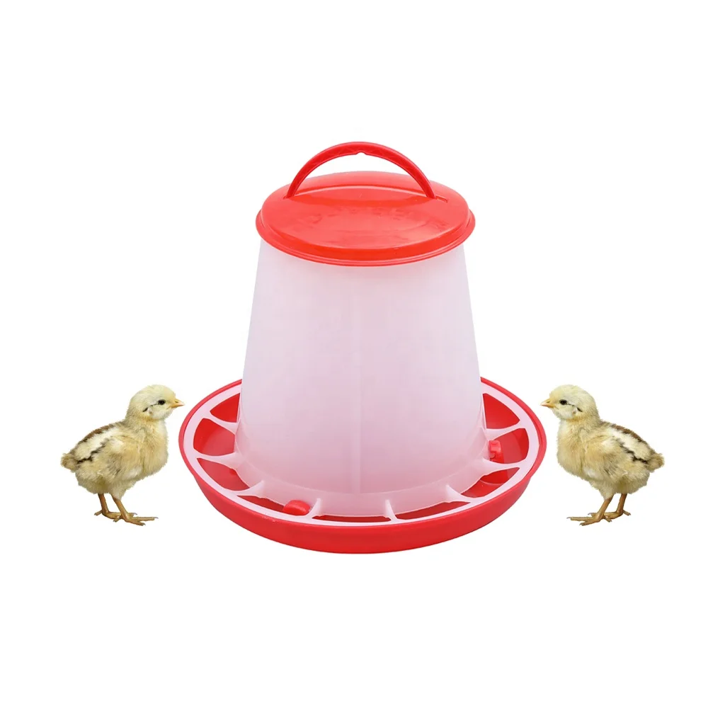 Hot welcomed Pure Plastic 1.5kg / 3 lb Semi-Opaque Portable Plastic Poultry Feeder For Baby Chicken Feeding
