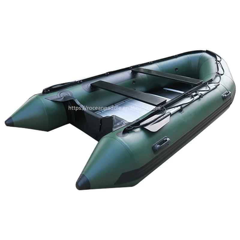 3m 4m Inflatable Aluminum Floor Bottom Rubber Boat Custom PVC Fishing Rescue Speed Rowing Boat with Motor for Sale