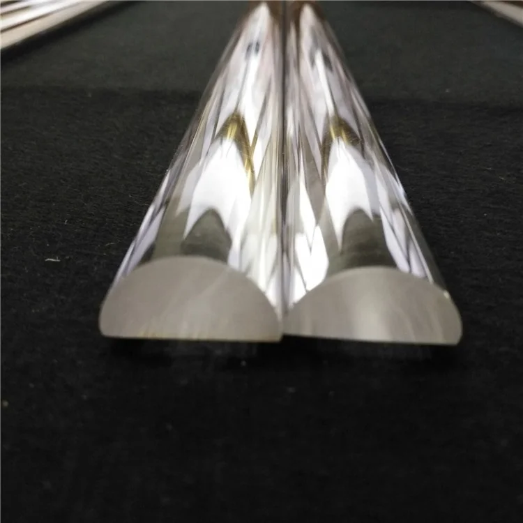 High Purity Fused Silica Half Round Quartz Glass Rod