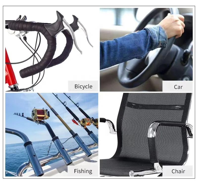 1 Set Road Bicycle Handlebar Tape PU Non-Slip Shock Absorbing Belt 1 Pair Wear-Esistant Road Bike Tape Cycling Accessories