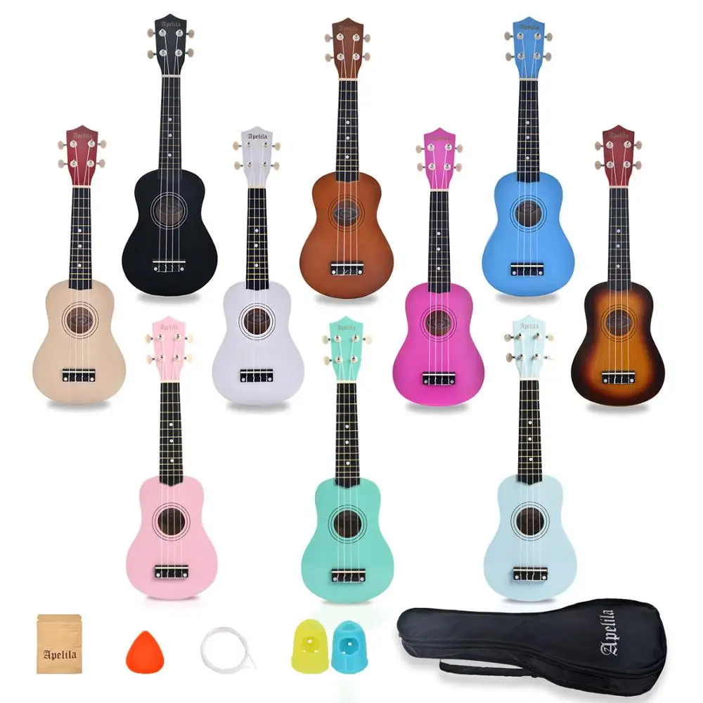 
Load from America Apelila 4 string soprano colorful mini guitar instrument for children and beginners Ukulele 