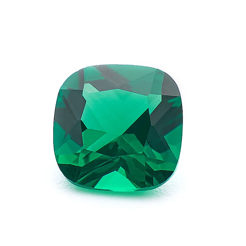 Wholesale Price Emerald Green Loose CZ Gemstone Asscher Cut 4*4mm-6*6mm Cubic Zirconia Stone for Jewelry Making