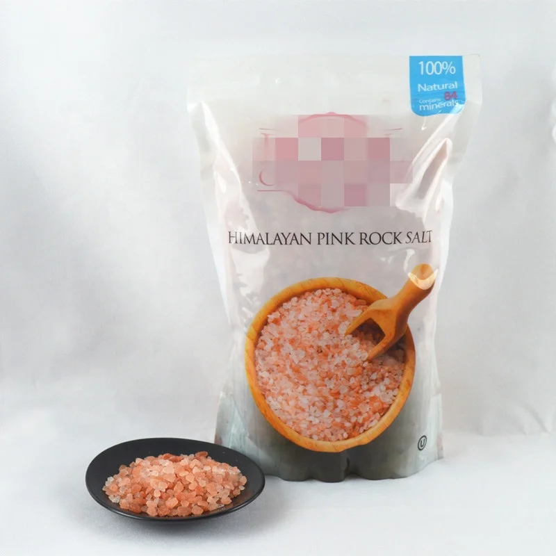 Himalayan pink Salt in Stand up Pouch 500g/bag 1KG/bag Food Grade Sea Unrefined OEM Available