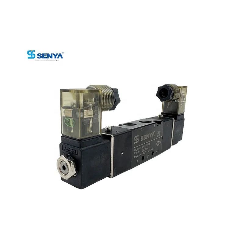 4V Series Single Coil Air Control Solenoid Valve 5/2 Way Pneumatic Solenoid Valve 24V 12V  220V 110V Solenoid Directional Valve