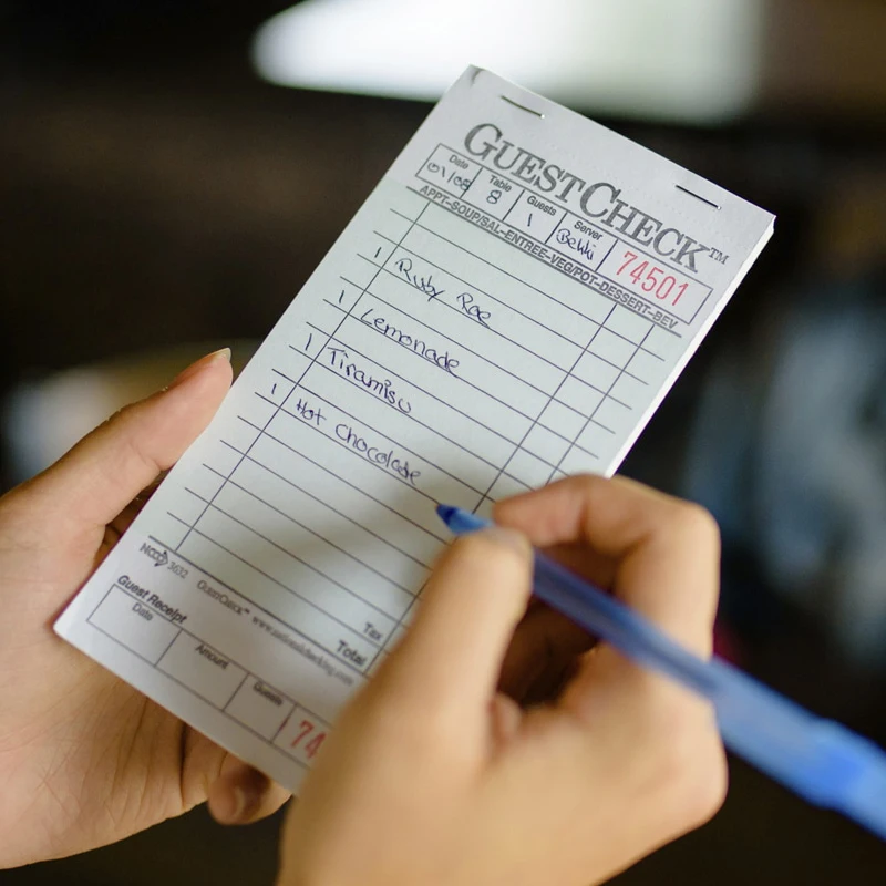 NCR Paper Guest Check Book offest printing Services for Restaurants/Hotel/Supermarket