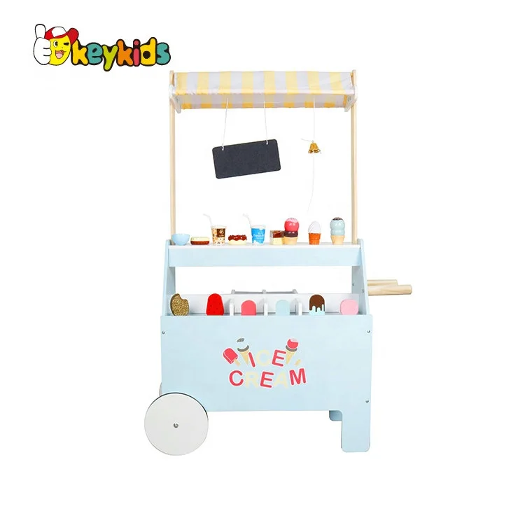 2022 New arrivals kids wooden ice cream shop toy set for pretend play W10A142