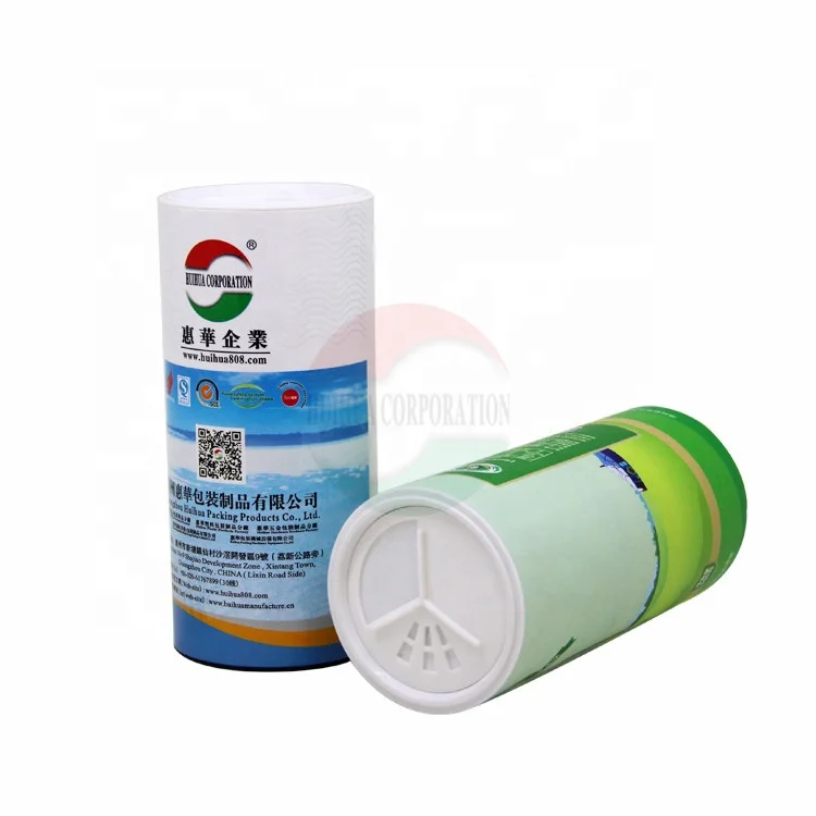 
Kraft Paper Tubes Packaging with Shaker Lid for Salt 