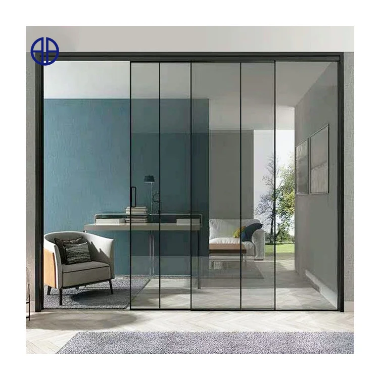 40 x 16 glass internal slim sliding door soundproof living room aluminum sliding doors