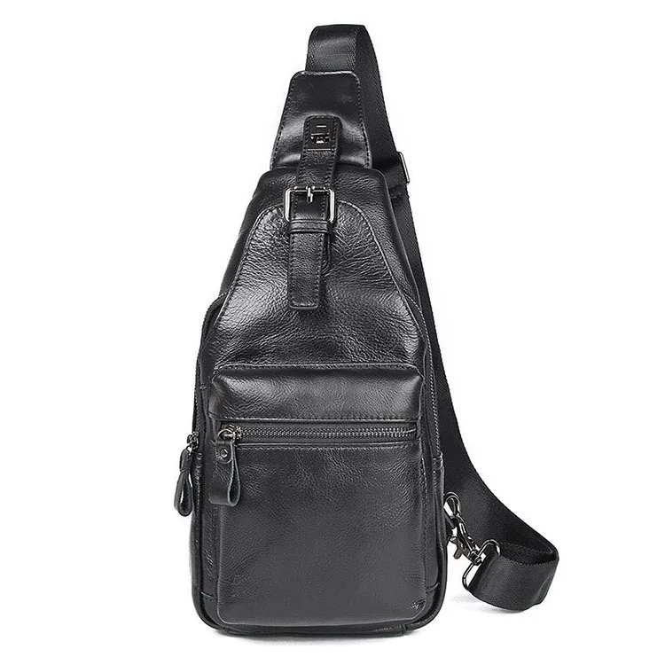 Vintage Shoulder fashion bag high quality genuine leather men special design crossbody chest bag